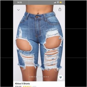 Fashion Nova Ripped Denim Shorts